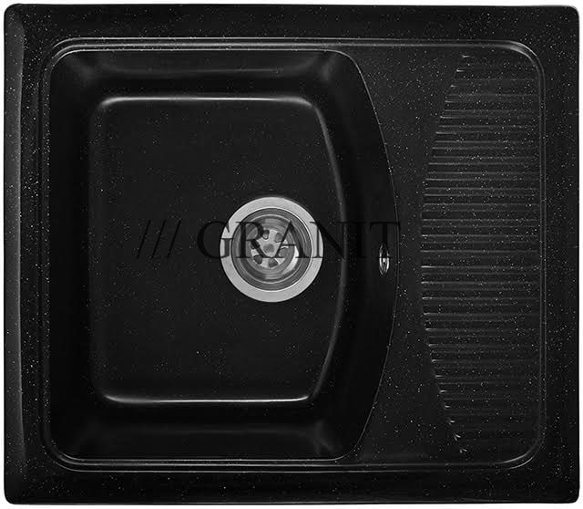 Кухонная гранитная мойка-58x50 чёрная